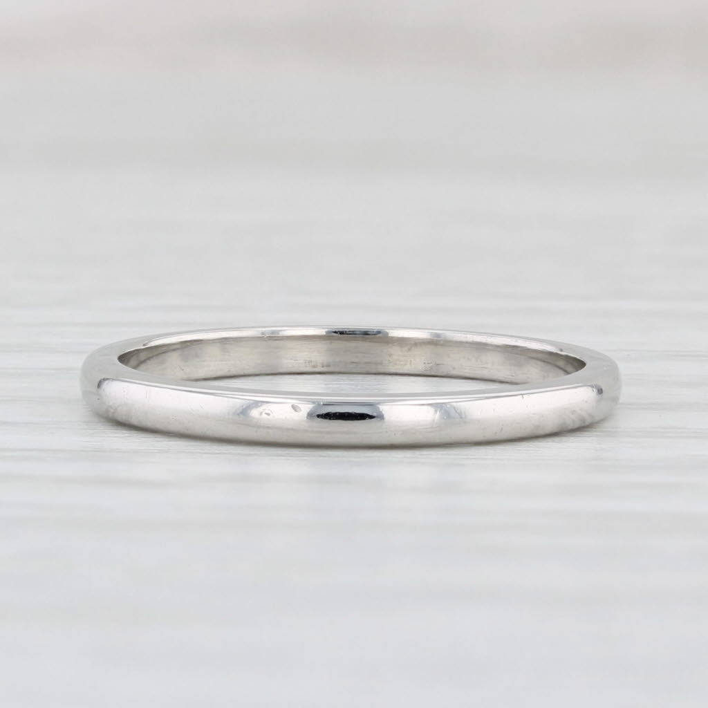 Light Gray Vintage Traub Orange Blossom Wedding Band 900 Platinum Ring Size 6