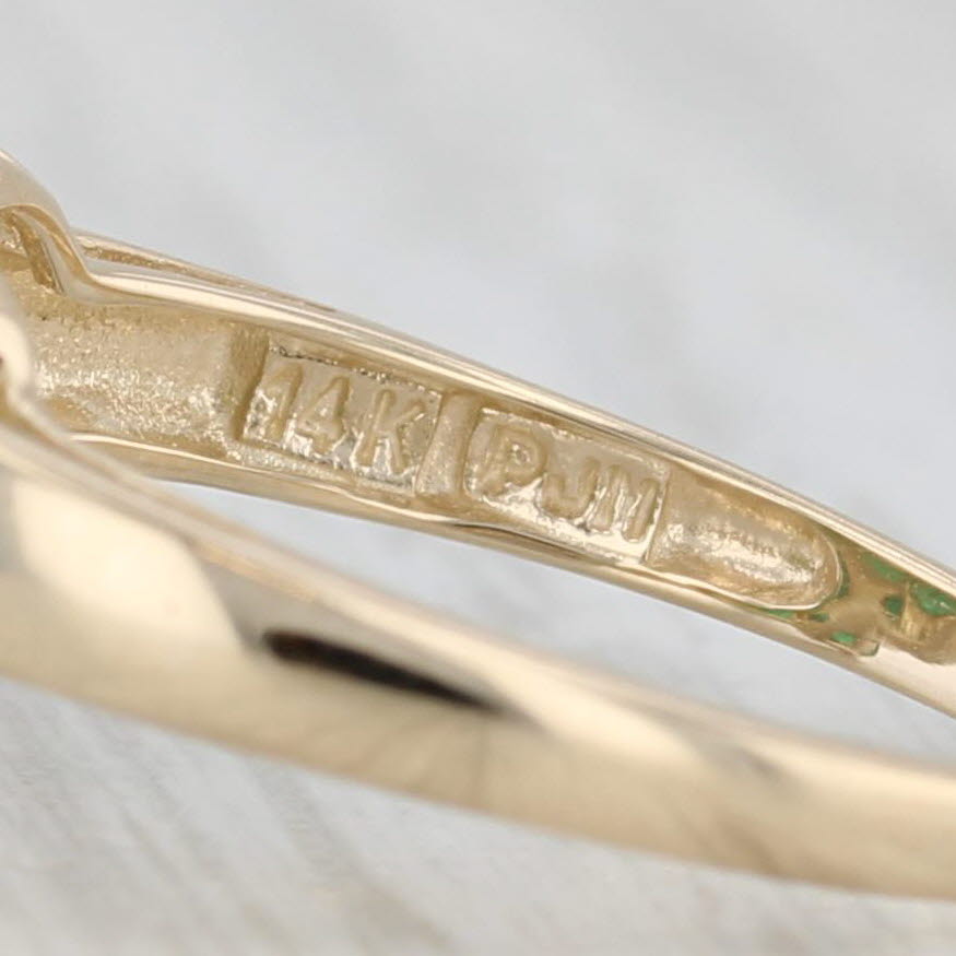 Gray 1.34ctw Emerald Cluster Diamond Ring 14k Yellow Gold Size 6