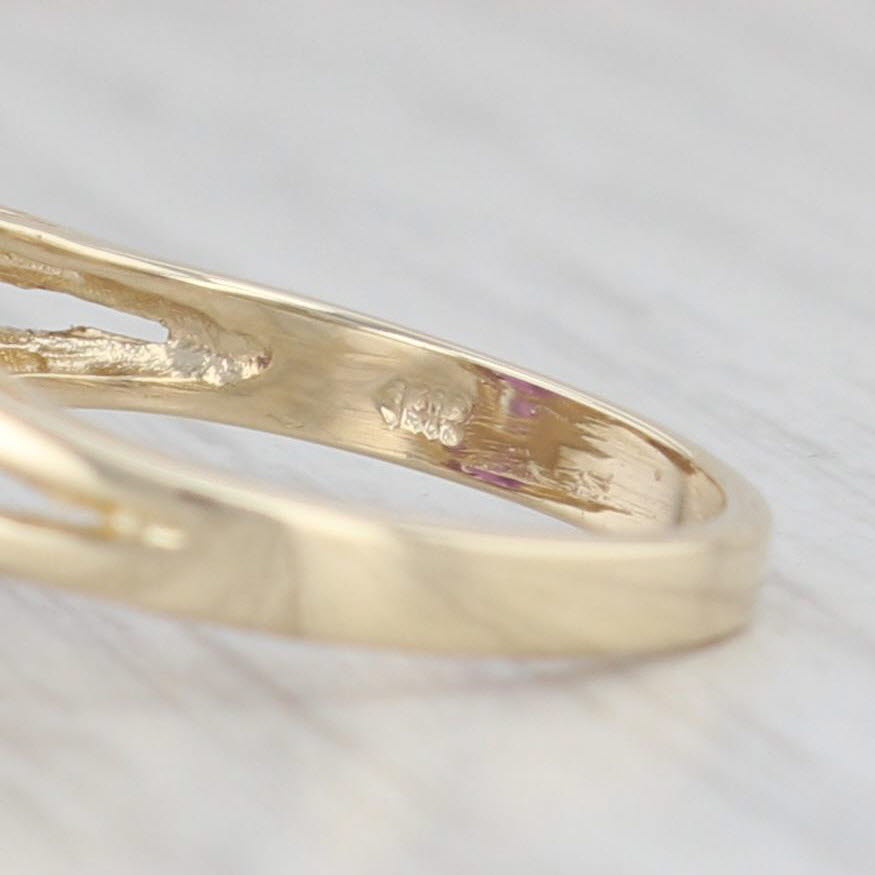 Light Gray 4.35ct Oval Amethyst Ring 14k Yellow Gold Size 6 February Birthstone