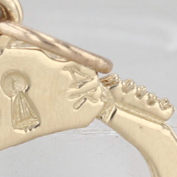 Handcuffs Charm 14k Yellow Gold Small Drop Pendant