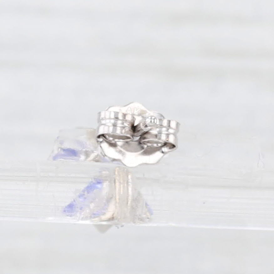 Lavender 1.30ctw Tanzanite Heart Stud Earrings 14k White Gold Solitaire Studs