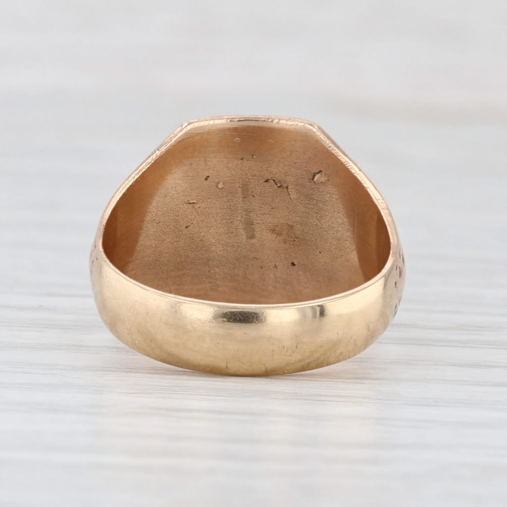 Antique Pharmacy School Ring 10k 14k Gold Size 8 Mortar Pestle Signet