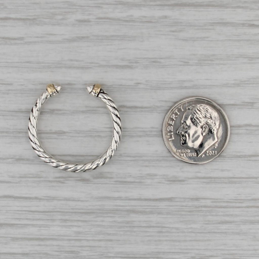 David Yurman Collectibles Petite Open Cable Ring Sterling Silver 14k Gold Band