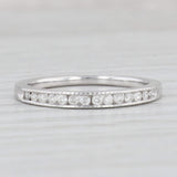 Light Gray 0.12ctw Channel Set Diamond Wedding Band 14k White Gold Size 7 Stackable