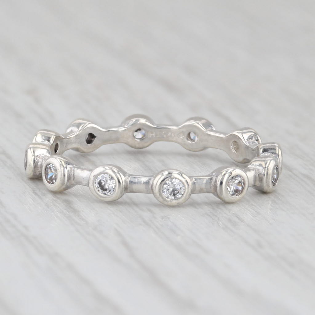 Light Gray Silpada 0.48ctw Cubic Zirconia Eternity Band Sterling Silver Stackable Sz 8 Ring
