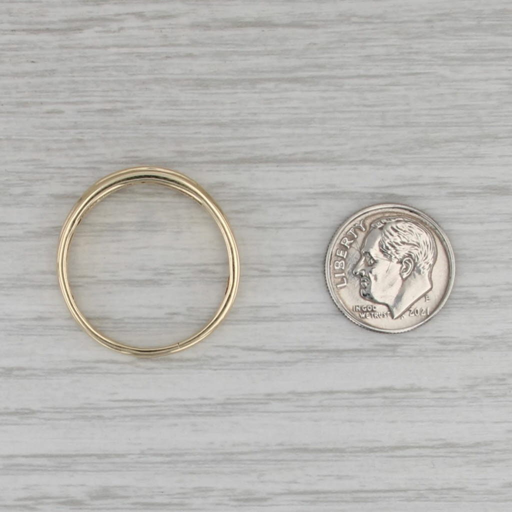 0.23ctw Diamond Men's Wedding Band 14k Yellow Gold Size 12.5 Ring