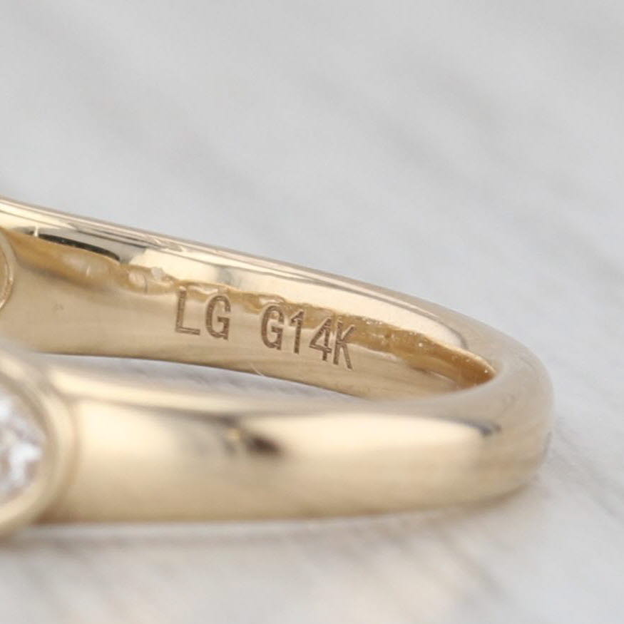 Gray New 1ctw Lab Grown Diamond Wedding Band 14k Yellow Gold Stackable Ring Sz 6.5