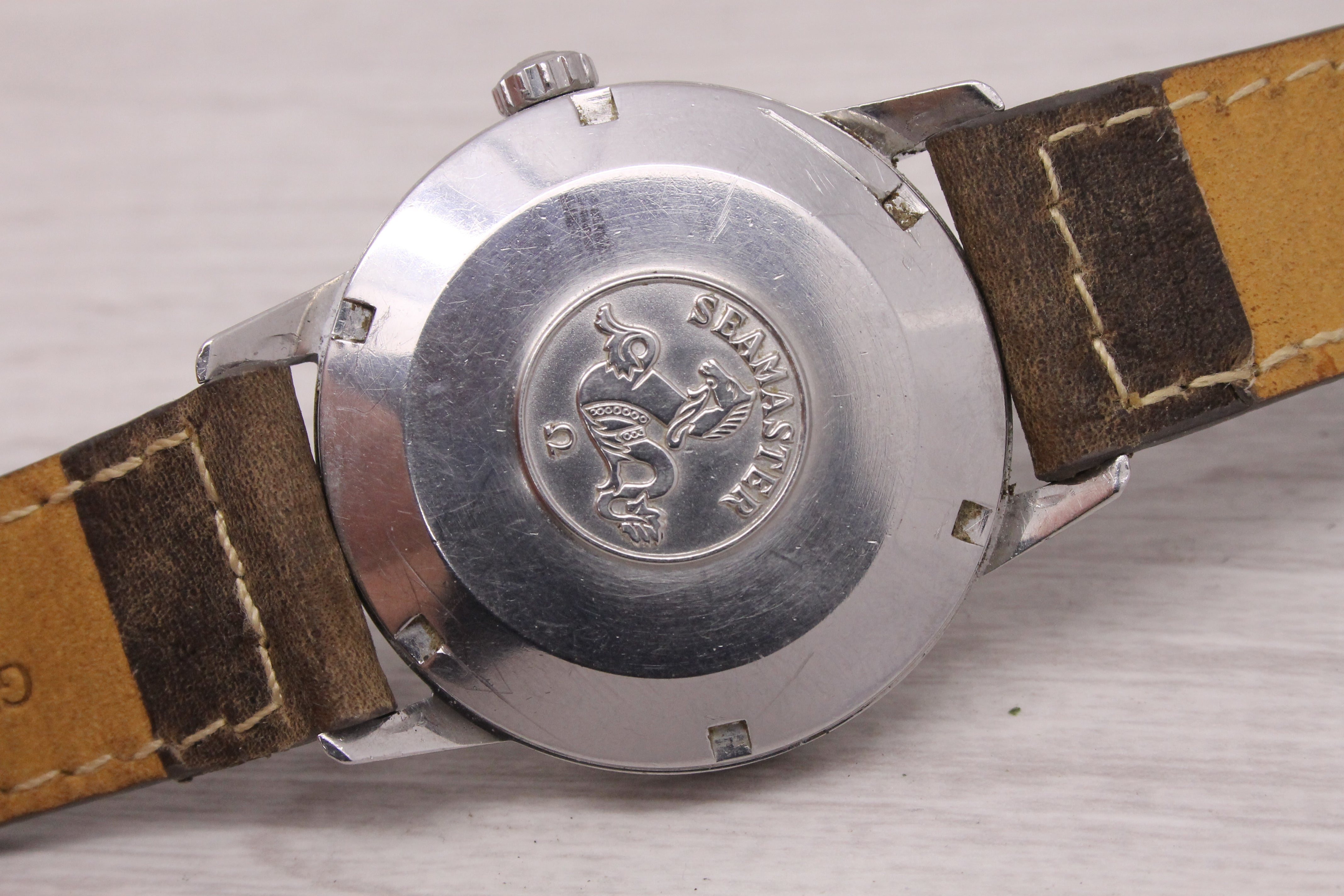 Gray Vintage 1964 Omega Seamaster 30 Mens 35mm Steel Watch c.286 135.007-64 RARE DIAL