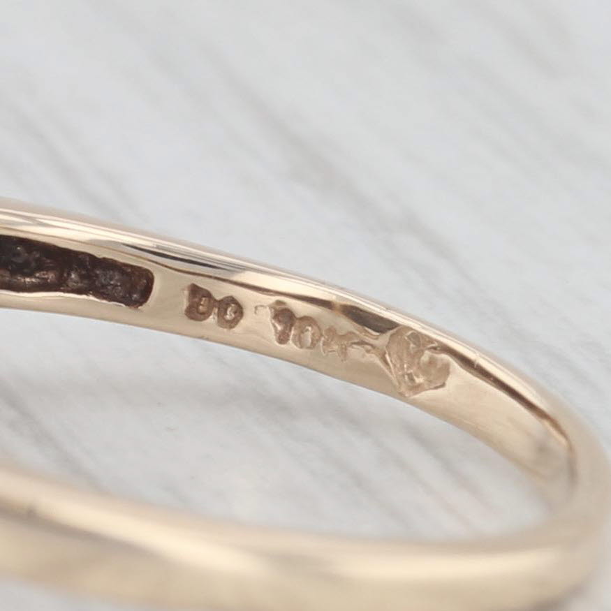 Light Gray 0.40ctw Diamond Cluster Halo Ring 10k Yellow White Gold Size 6.75