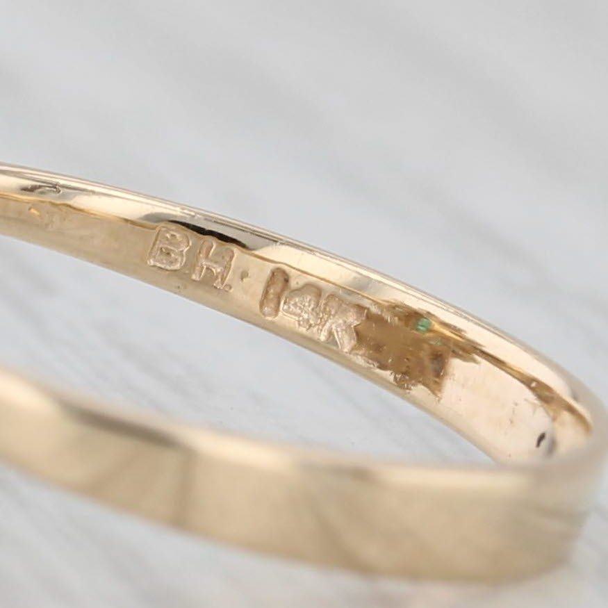 Gray 1.05ctw Emerald Diamond Ring 14k Yellow Gold Size 5.5