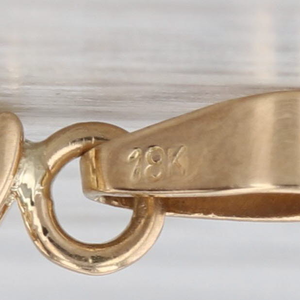 0.35ct Emerald Drop Pendant 18k Yellow Gold Round Solitaire