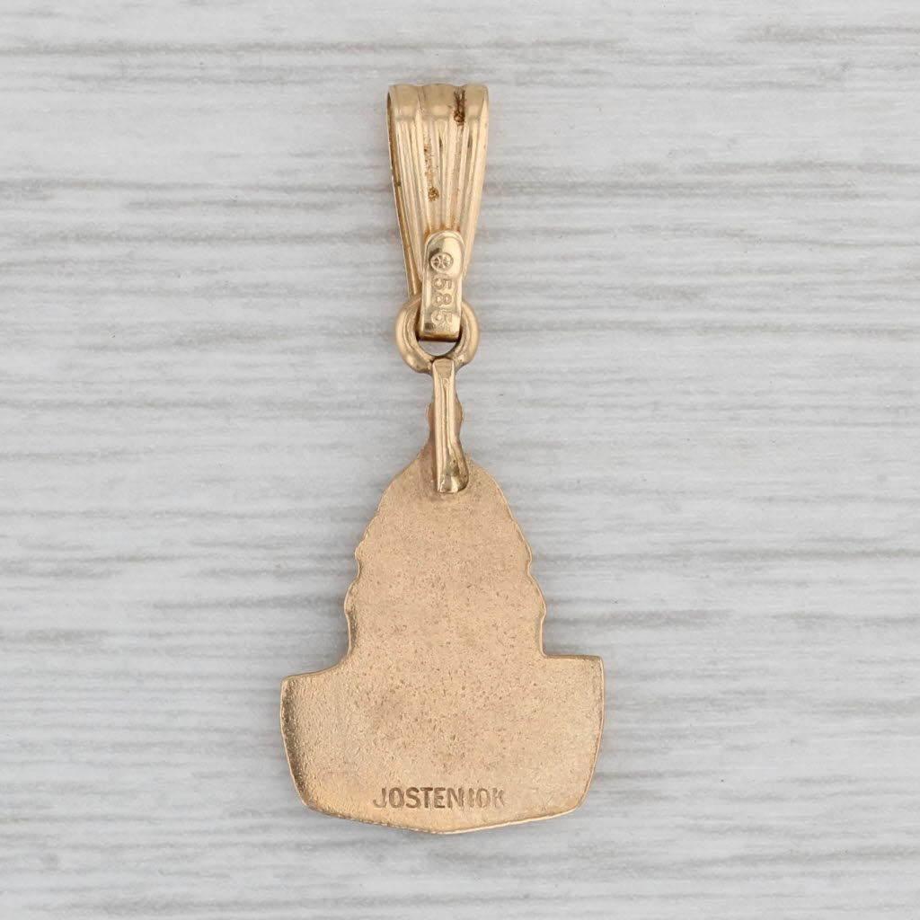 Gray GOP 1964 Capitol Building Pendant 10k Gold Enamel Vintage