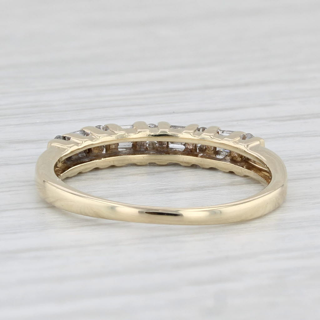 Light Gray 0.25ctw Diamond Stackable Ring 10k Yellow Gold Size 7 Wedding Anniversary Band