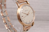 Vintage Doxa 35mm 14k Pink Gold Mens Watch w/ Matching Bracelet ORIGINAL & MINT