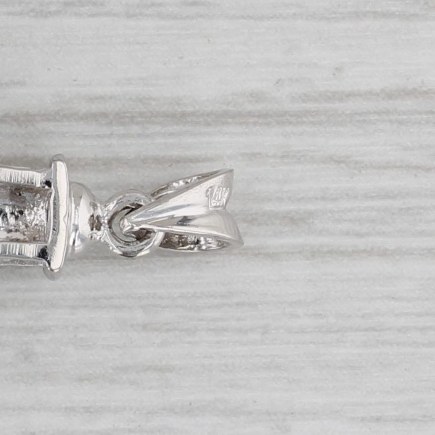 Gray 0.29ctw Diamond Ruby Cross Pendant 14k White Gold