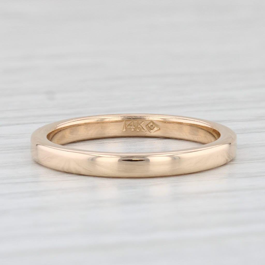 Light Gray 0.24ctw Diamond Wedding Band 14k Yellow Gold Size 6.25 Stackable