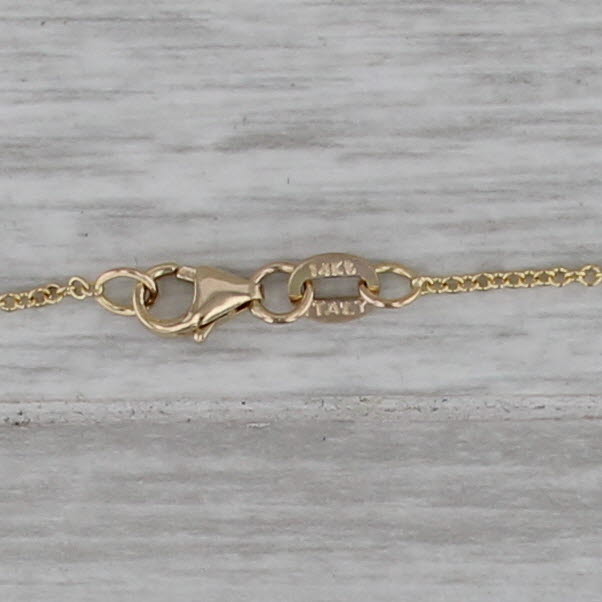 Effy Diamond Open Heart Pendant Necklace 14k Yellow Gold 17.75" Cable Chain