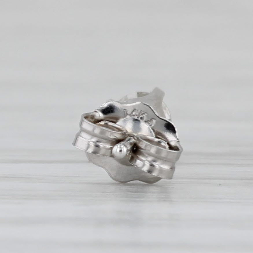 Gray 0.20ctw Diamond Stud Earrings 14k White Gold Round Solitaire Studs