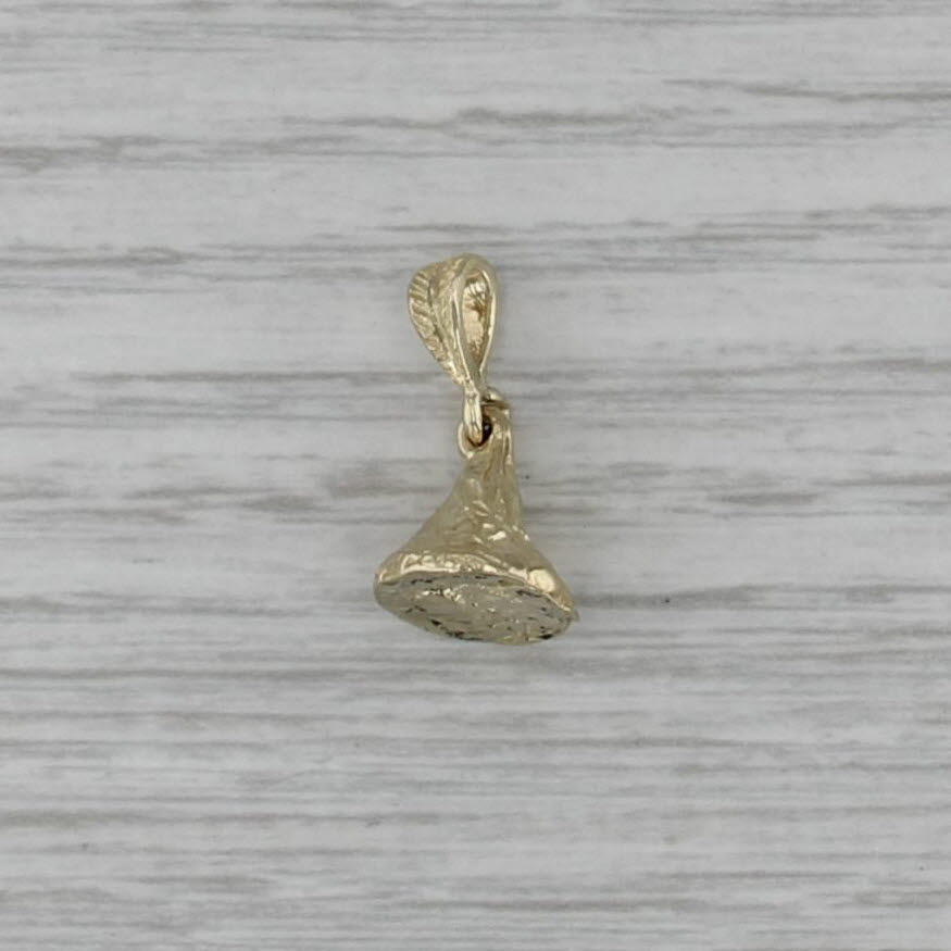 Hershey Kiss Pendant 10k Yellow Gold Small Drop Souvenir