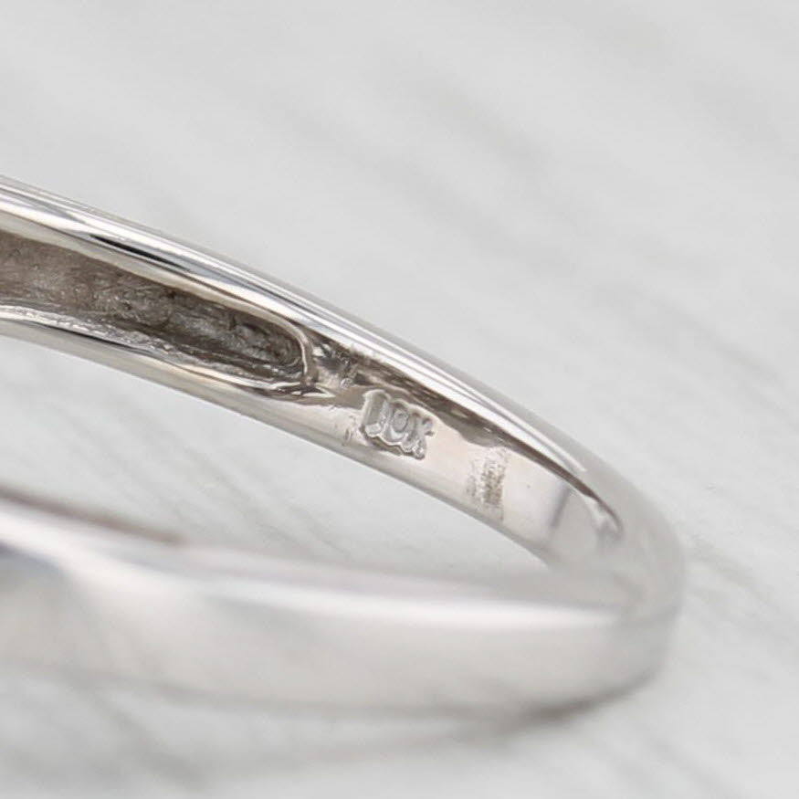 Light Gray 0.81ctw Diamond Cluster Ring 10k White Gold Size 7 Engagement