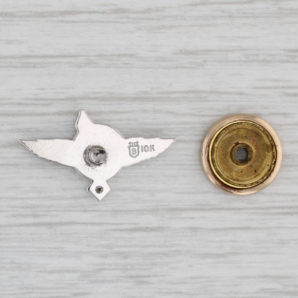 Gray Piedmont Airlines Service Pin Diamond 10k Gold Souvenir Lapel