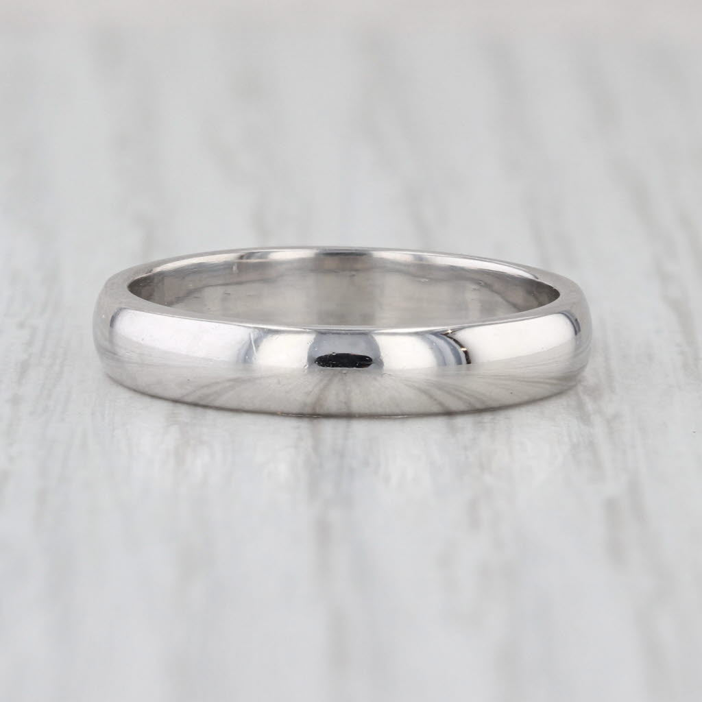 De Beers Diamond Solitaire Wedding Band 950 Platinum Size 8.75 Ring