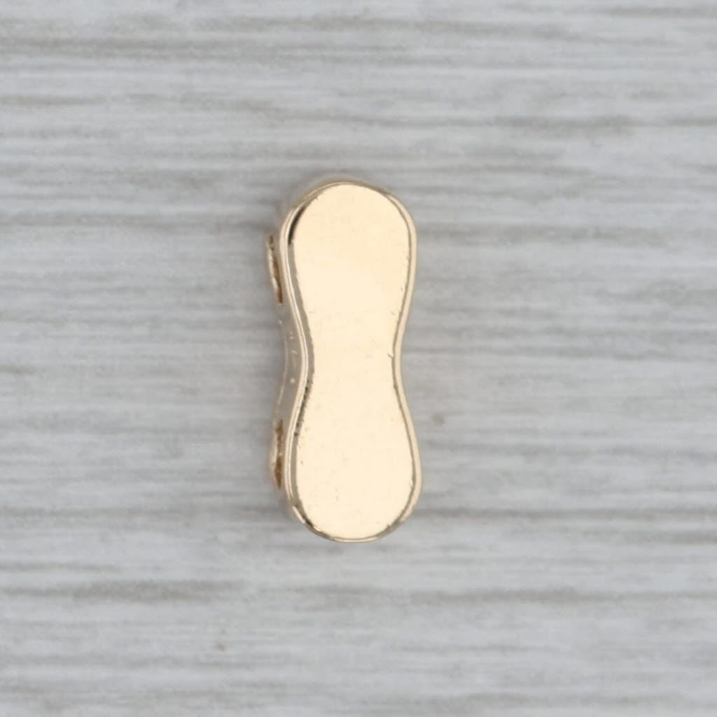 Gray Vintage Slide Bracelet Spacer Charms 14k Yellow Gold Set of 2 Goldman Kolber