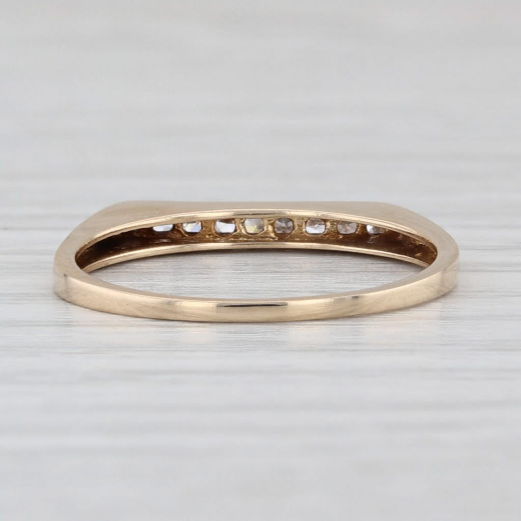 Diamond Stackable Ring 14k Yellow Gold Size 6 Wedding Band