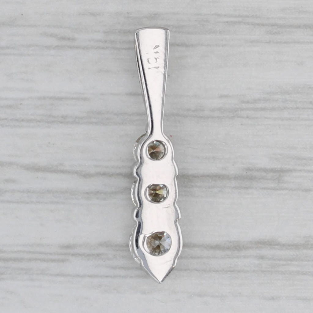 Gray 0.54ctw Diamond 3-Stone Journey Pendant 18k White Gold