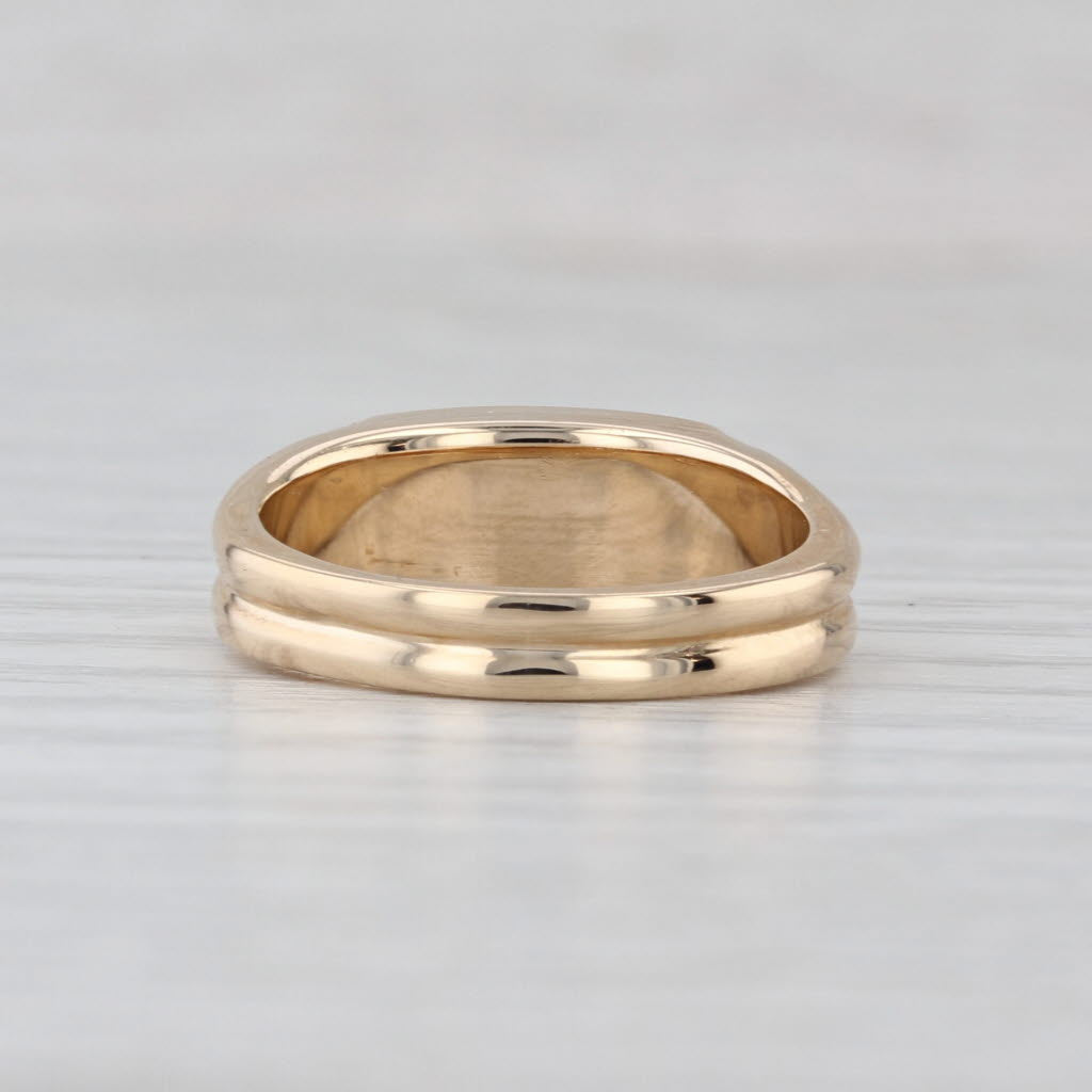Church & Co Engravable Ring 14k Yellow Gold Size 5.25 Stackable Signet Die Cast