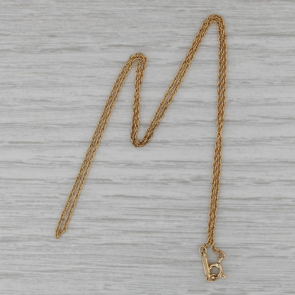 Tiffany Gehry Rope Chain Necklace 18k Yellow Gold 18" 1.4mm
