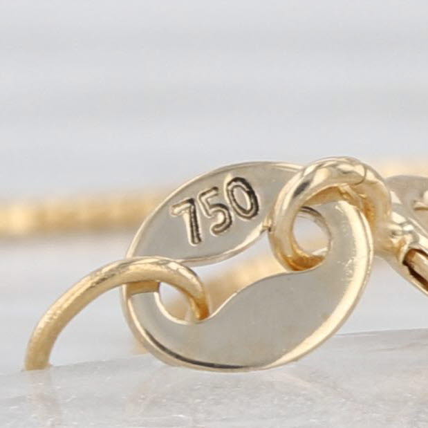 Fine Box Chain Necklace 18k Yellow Gold 19.75" 0.6mm