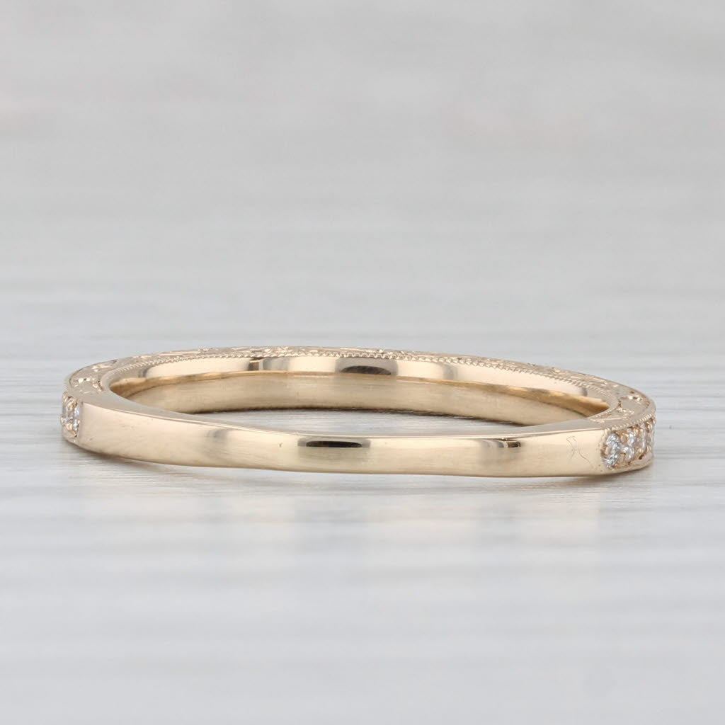 Light Gray Neil Lane 0.55ctw Diamond Wedding Band 14k Gold Ring Ornate Pattern w/ Box