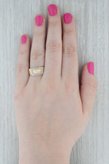 Diamond Framed Ring 14k Yellow Gold Size 9.75