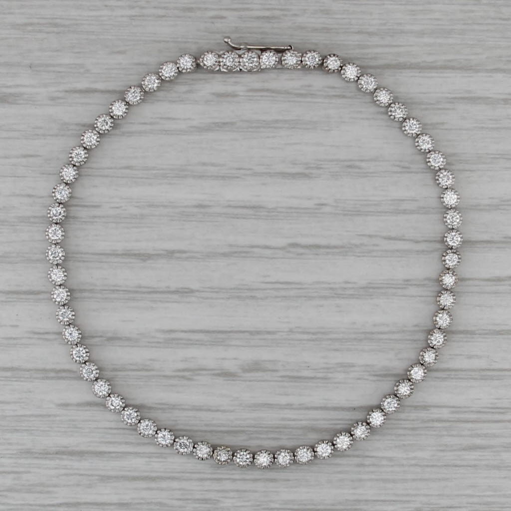 Piero Milano 1.50ctw Diamond Tennis Bracelet 18k White Gold 7.25"