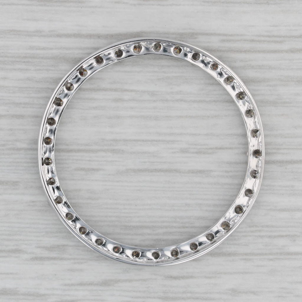 Gray 1.50ctw Diamond Eternity Circle Pendant 14k White Gold