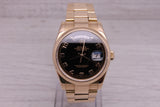 c.2000 Rolex 118205 Rose Gold Day Date Mens President Automatic Watch w Box