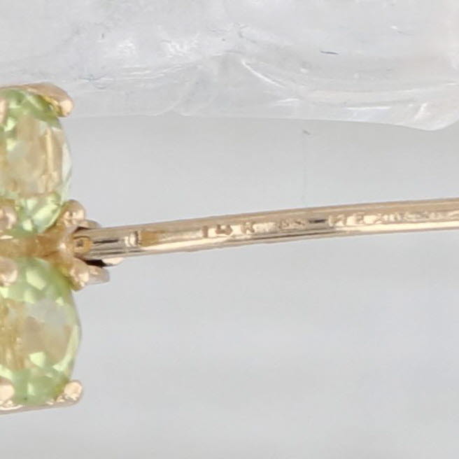 2.80ctw Peridot Hoop Huggie Earrings 14k Yellow Gold Snap Top Hoops