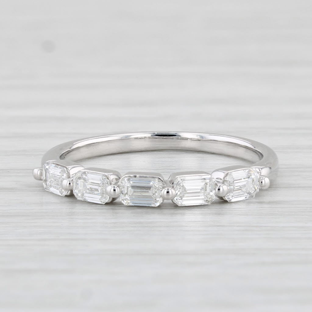 Light Gray New 0.65ctw Diamond Ring 14k White Gold Stackable Wedding Band Size 6.25-6.5