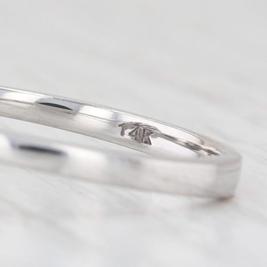 Light Gray 0.70ctw Oval Blue Sapphire Diamond Halo Ring 14k White Gold Size 6.5 Engagement