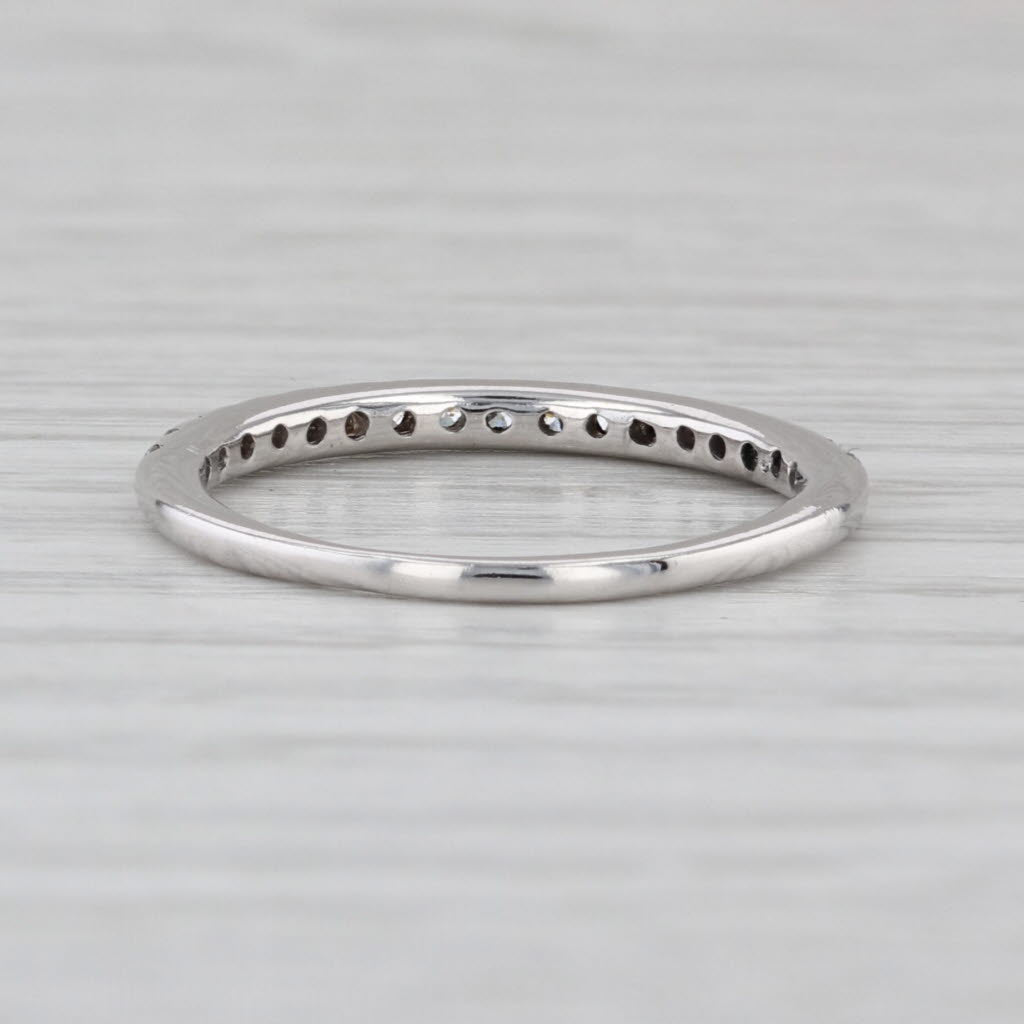 0.25ctw Diamond Wedding Band 14k White Gold Size 6.25 Stackable Ring