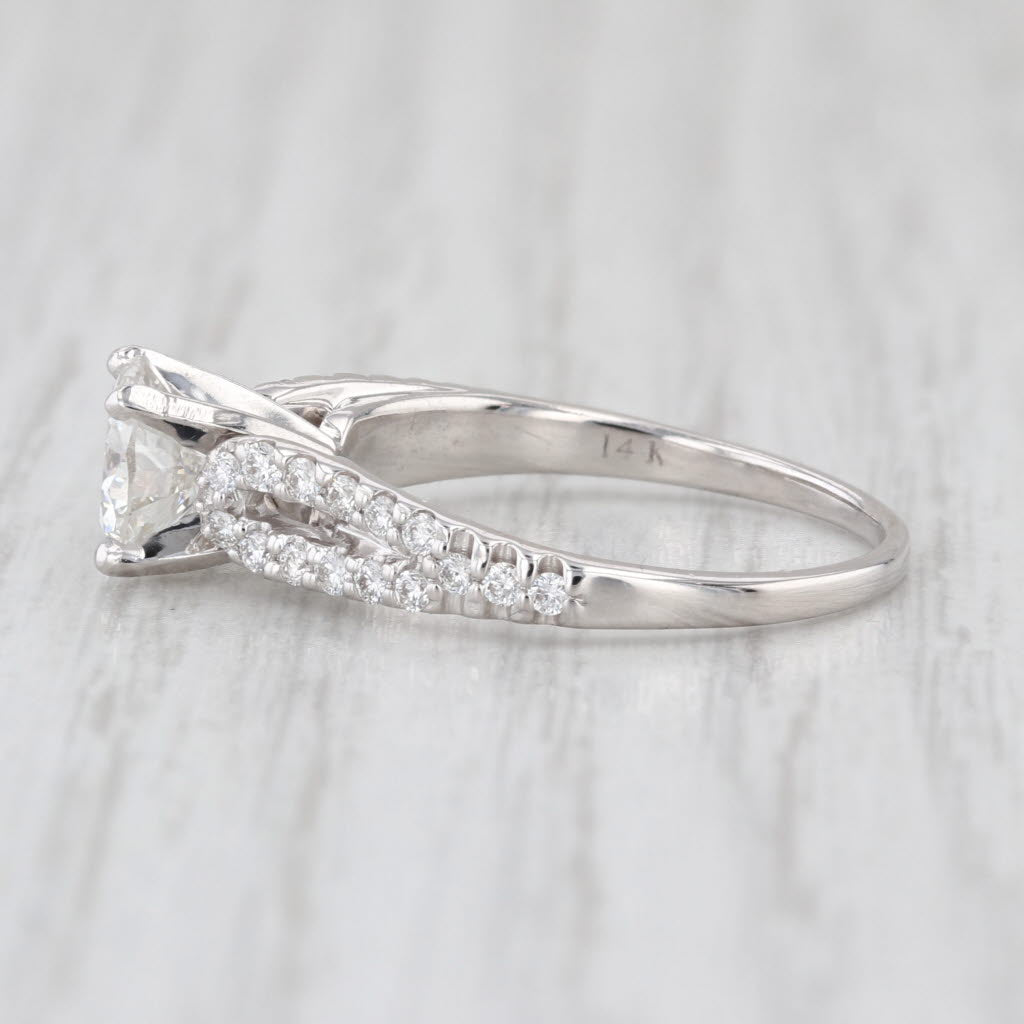 Shane Co GIA 1.35ctw Round Diamond Engagement Ring 14k White Gold Size 7