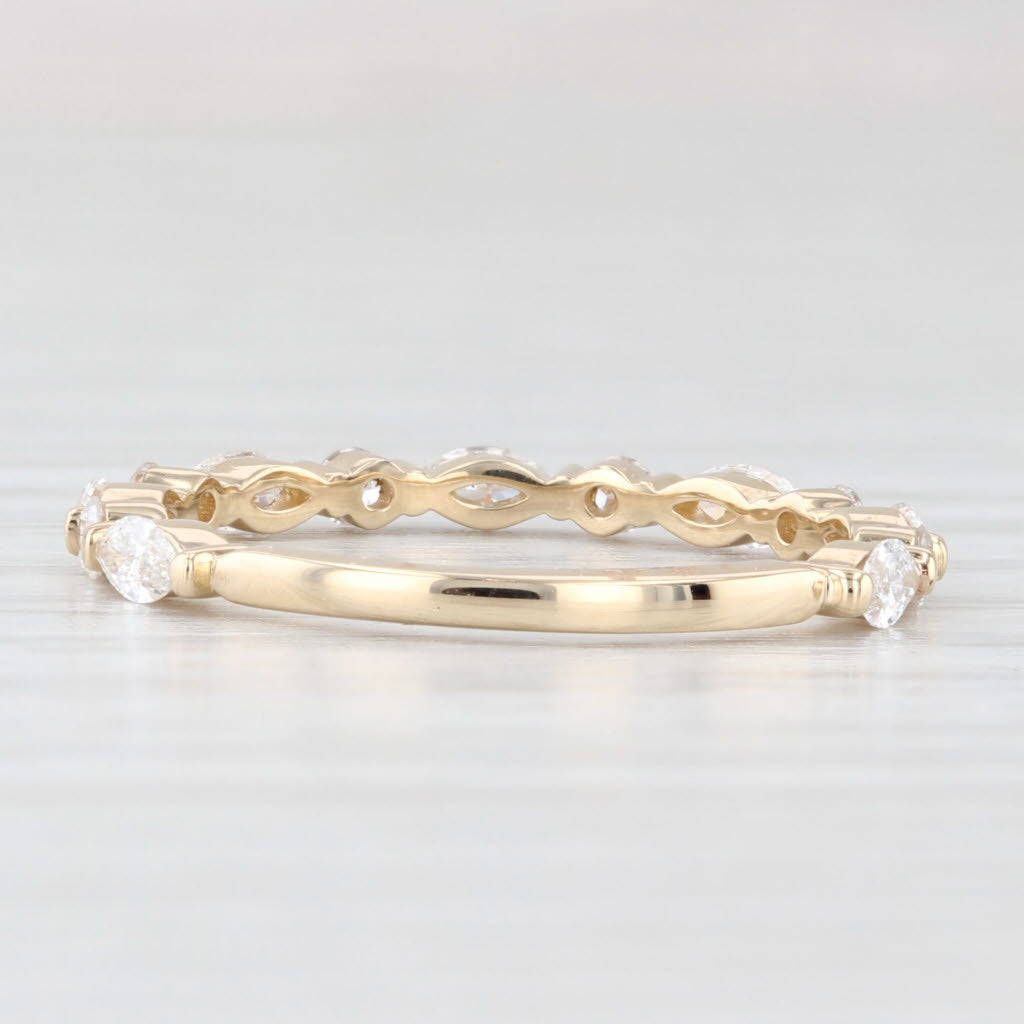 Light Gray New 0.63ctw Diamond Wedding Band 14k Yellow Gold Stackable Anniversary Ring 6.5