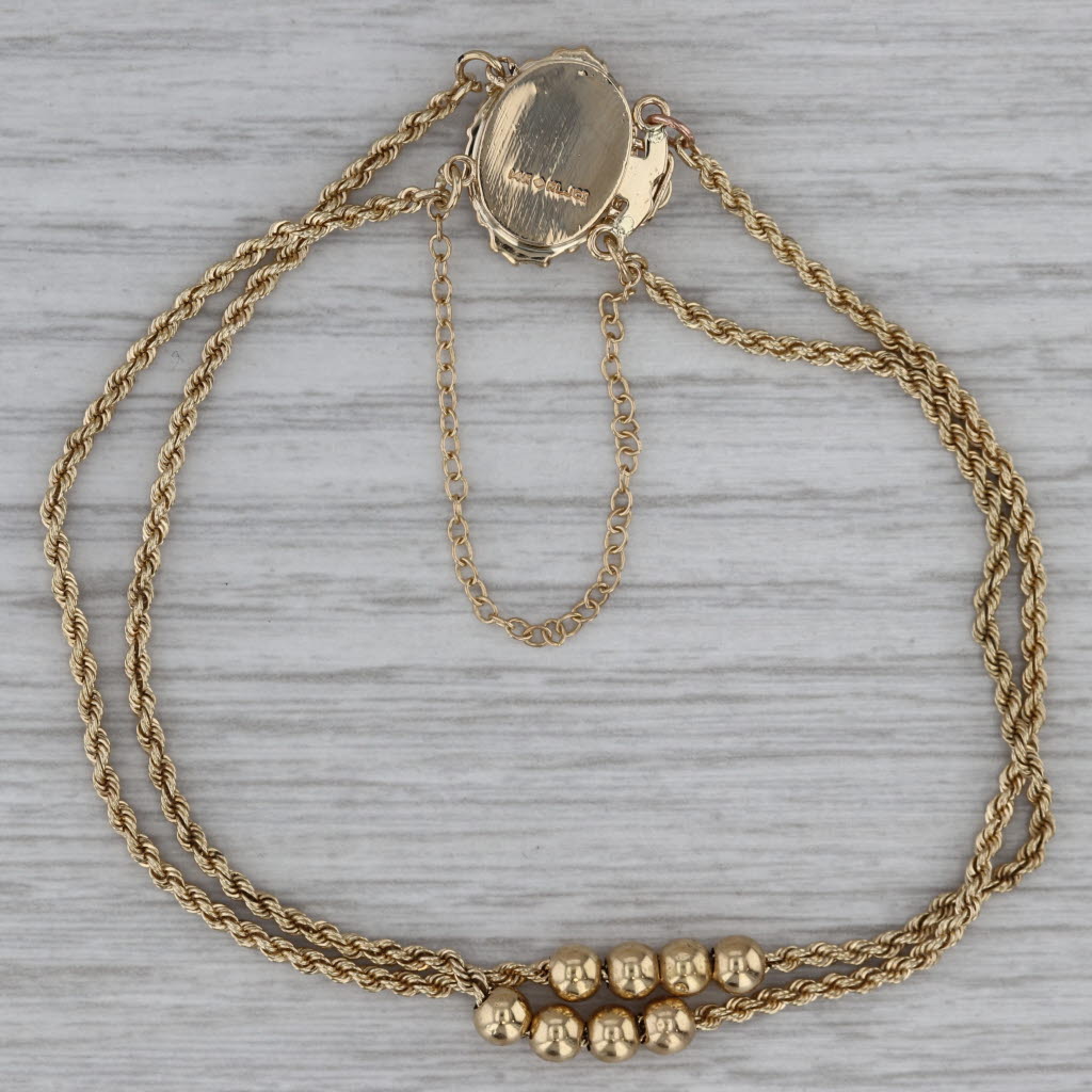 Dark Gray 1.10ctw Citrine Slide Charm Bracelet Bead Slides 14k Gold 7.25" Richard Klein