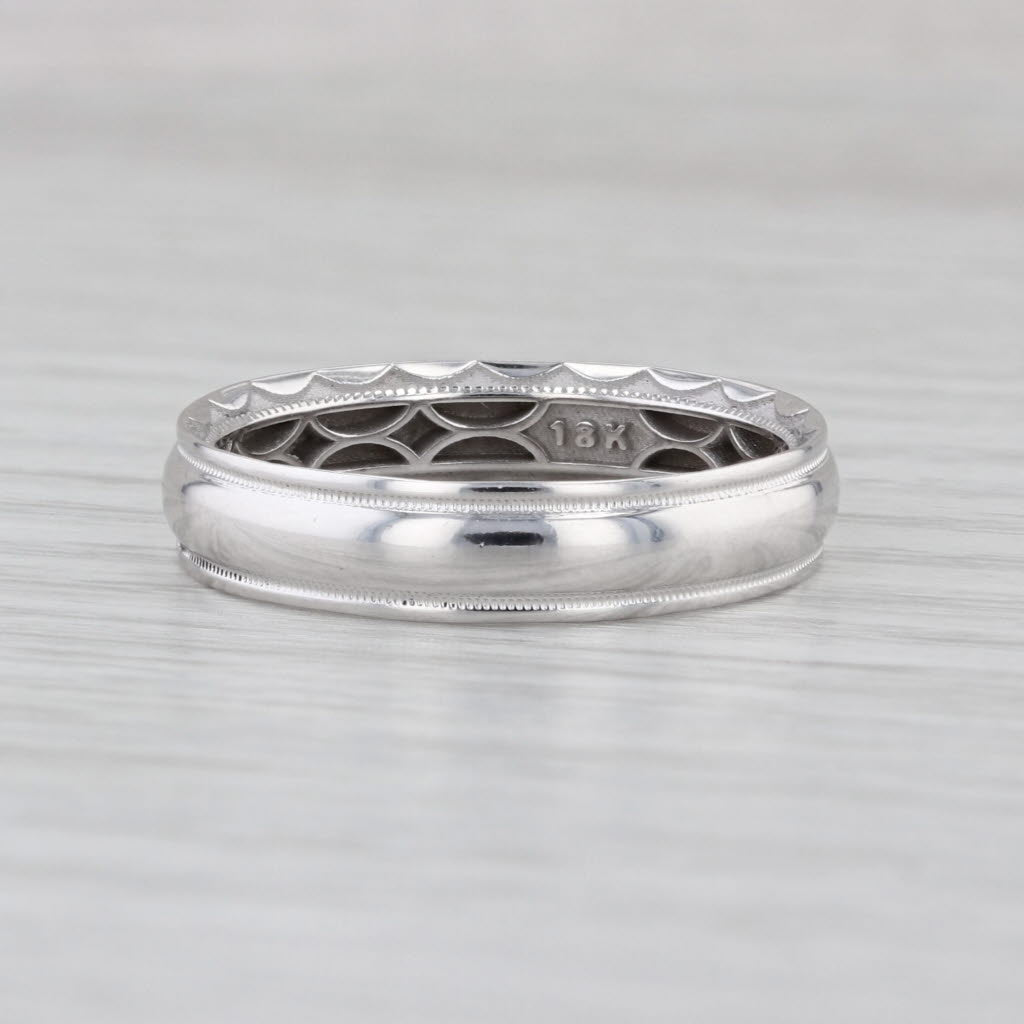 Tacori Men's Wedding Band 18k White Gold Size 10.5 Ring