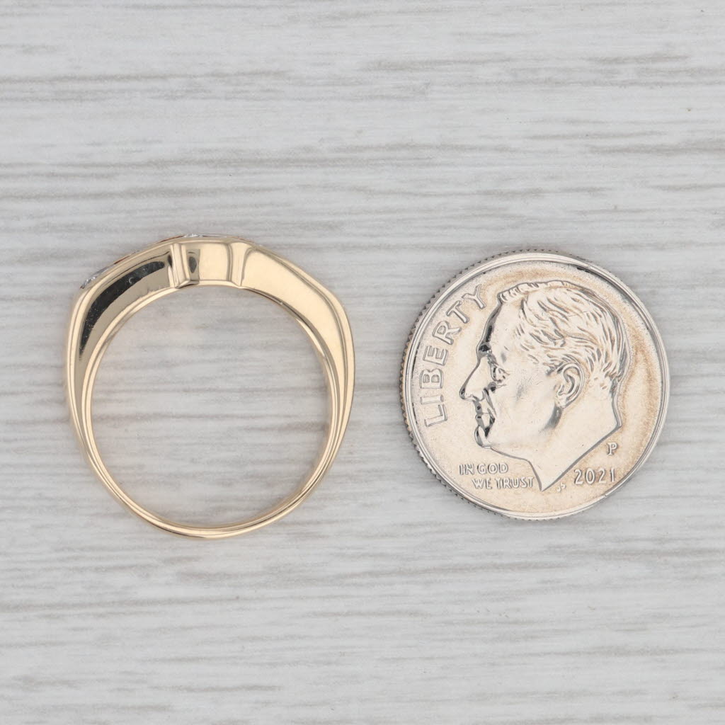 Gray 0.61ctw Diamond 5-Stone Band 14K Yellow Gold Size 4.75 Ring Engagement Wedding