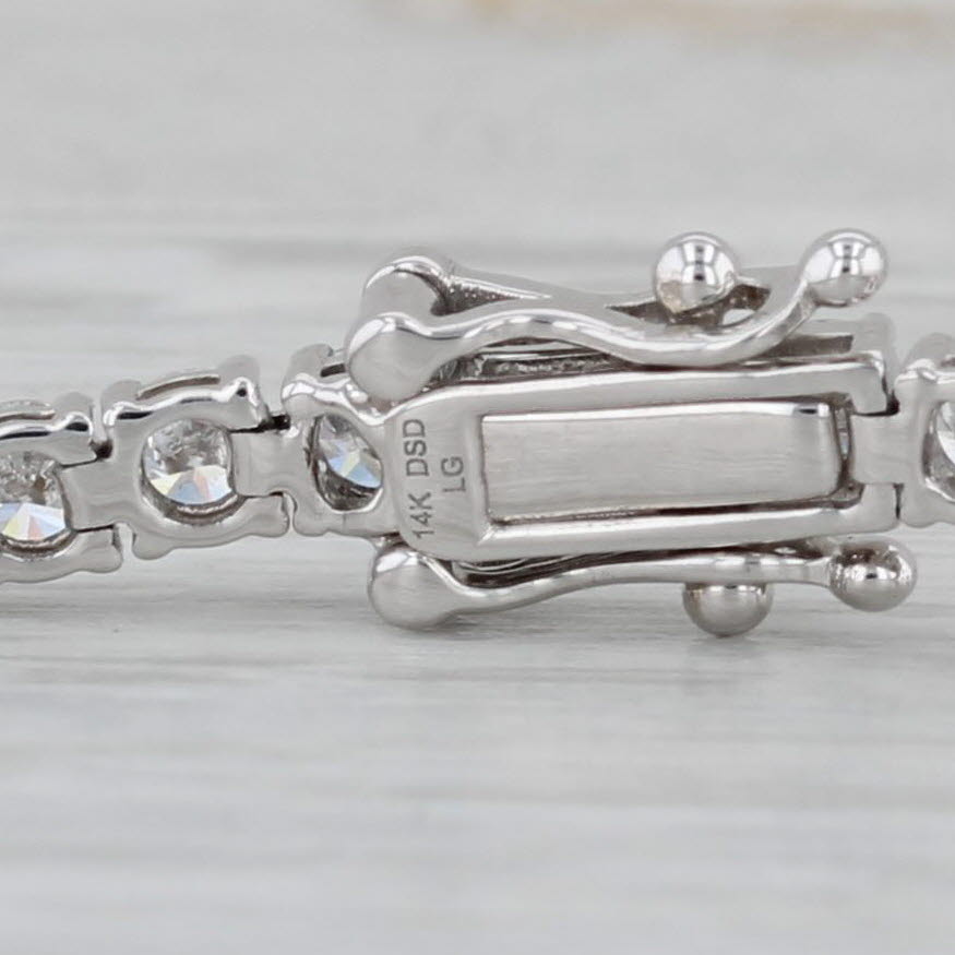 Gray New 5ctw Lab Created Diamond Tennis Bracelet 14k White Gold 6.75" 3mm