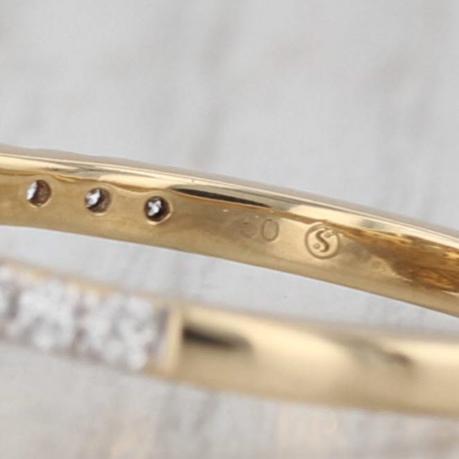 0.74ctw Round Diamond Engagement Ring 18k Yellow Gold Size 7