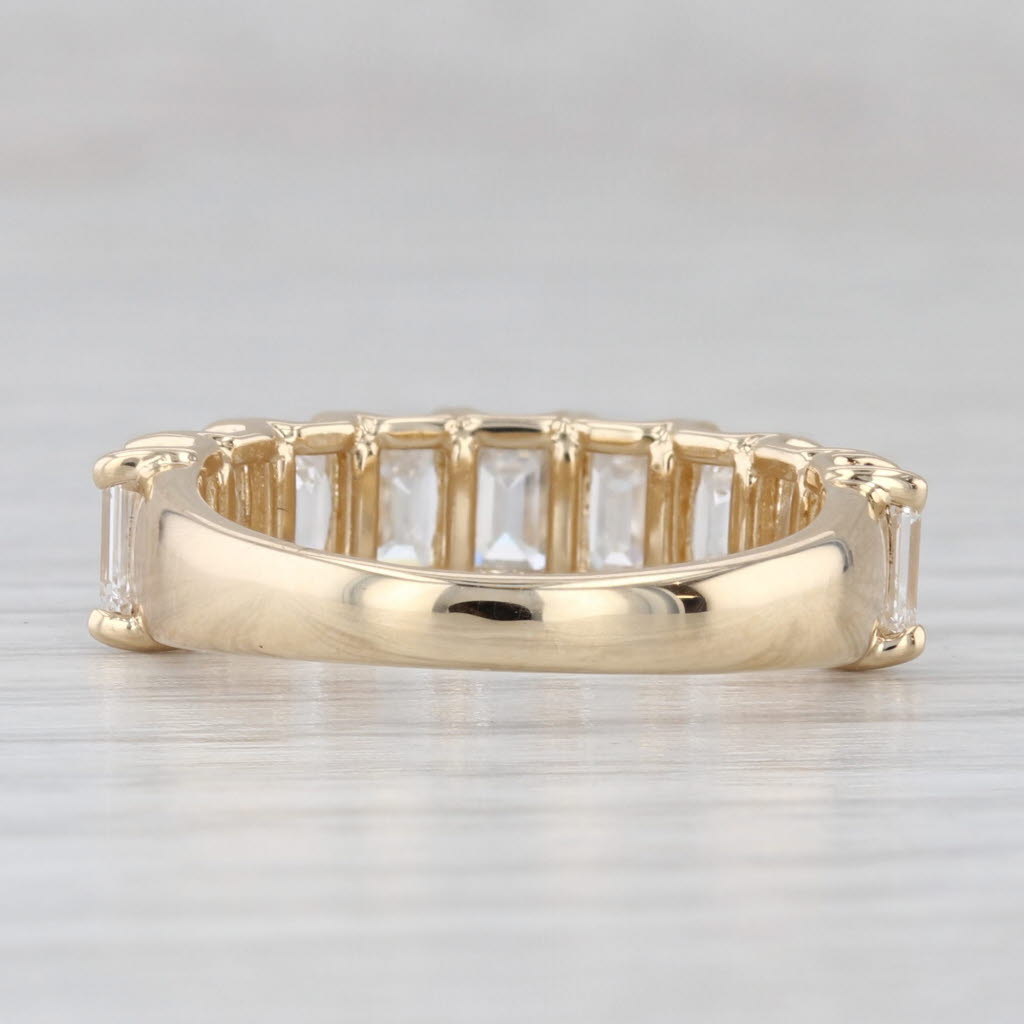 Light Gray New 3.07ctw Lab Grown Diamond Wedding Band 14k Yellow Gold Stackable Ring Sz 6.5