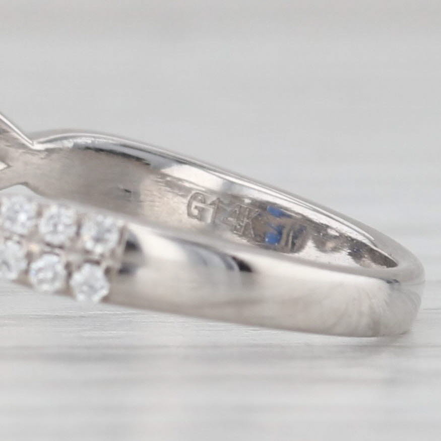 Gray New 2.57ctw Oval Sapphire Diamond Halo Engagement Ring 14k White Gold GIA